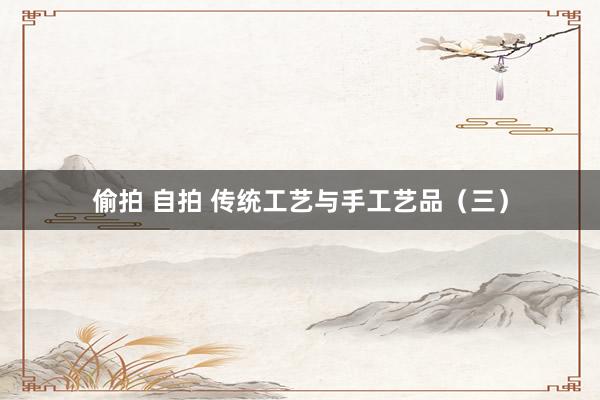 偷拍 自拍 传统工艺与手工艺品（三）