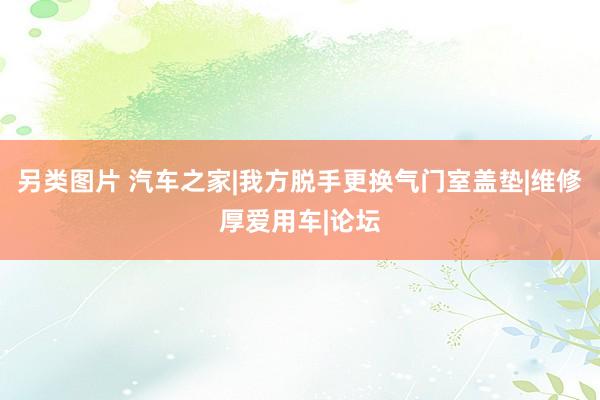 另类图片 汽车之家|我方脱手更换气门室盖垫|维修厚爱用车|论坛